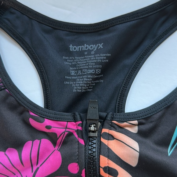 TomboyX Racerback Zip Bikini Top New - Picture 4 of 5
